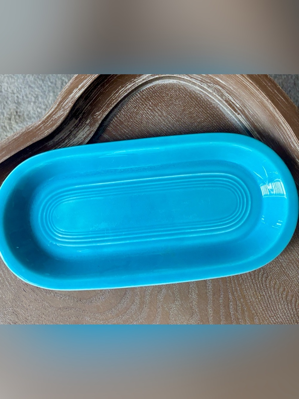 Fiestaware Original 1950’s Aqua Oblong Serving Dish